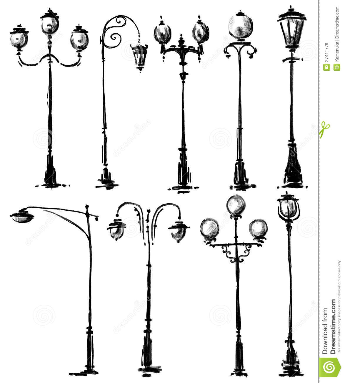 1173x1300 Lamp Post Clipart Street Light - Street Light Sketch