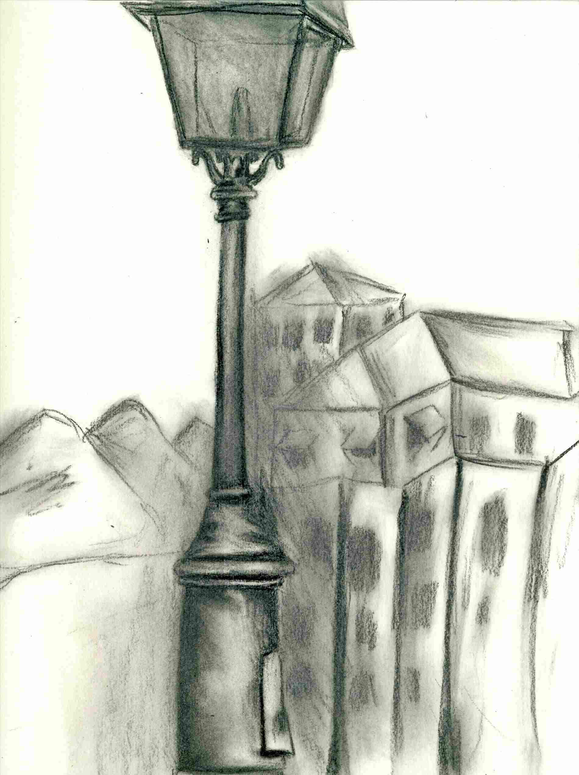 Street Light Sketch at PaintingValley.com | Explore collection of