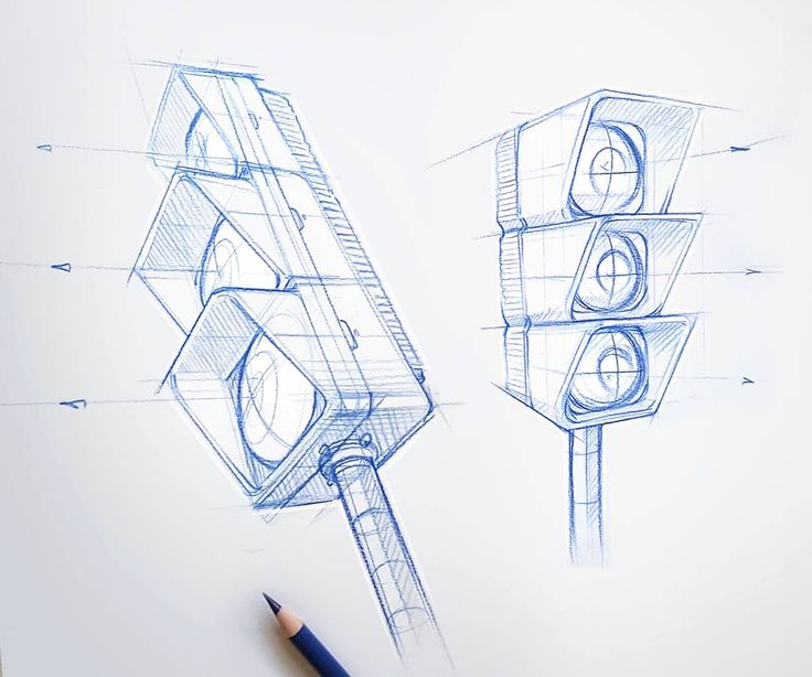 736x614 Drawn Countyside Street Light - Street Light Sketch