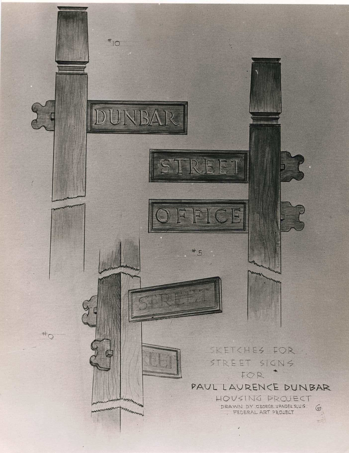 1403x1820 Kelvin Smith Library Sketches For Housing Street Signs - Street Sign Sketch