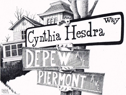 500x377 Nyack Sketch Log Scholar Puts Local History On The Map Nyack - Street Sign Sketch