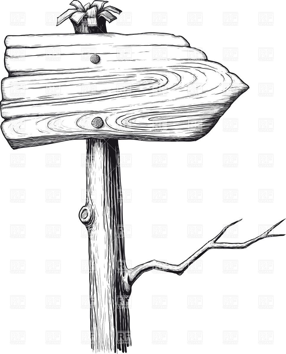 968x1200 Old Street Signs Clipart - Street Sign Sketch