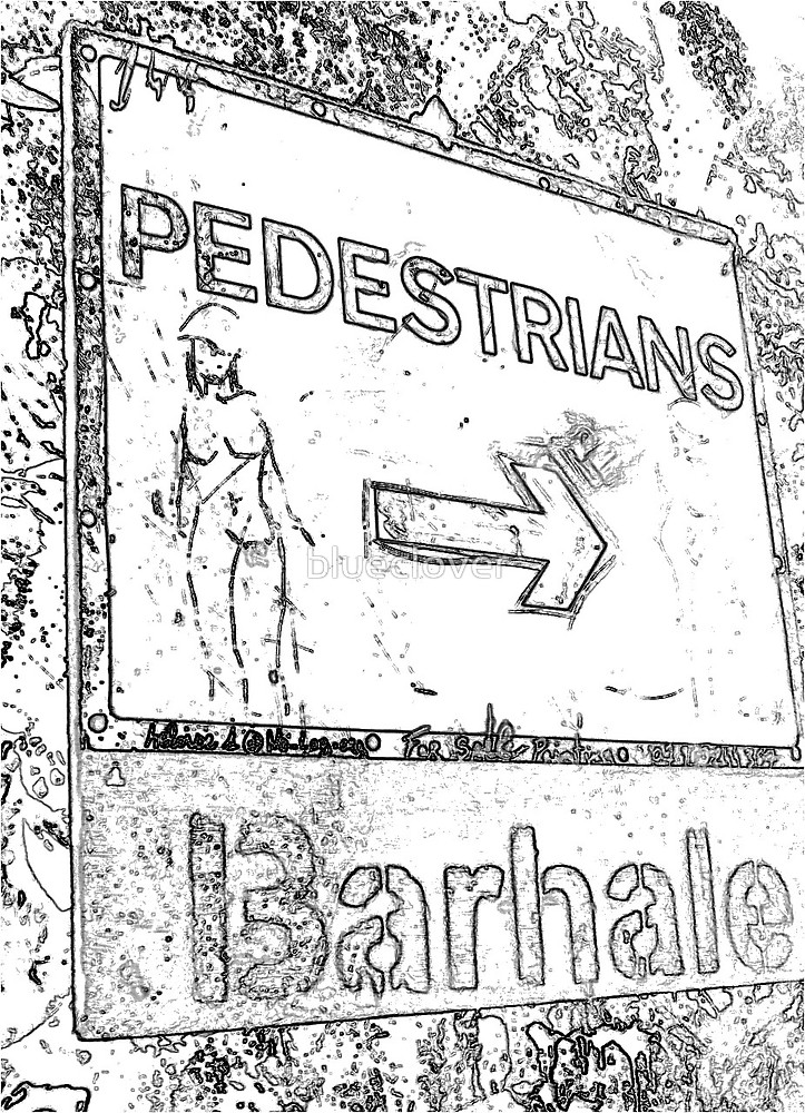 723x1000 Street Sign Sketch Style By Blueclover Redbubble - Street Sign Sketch