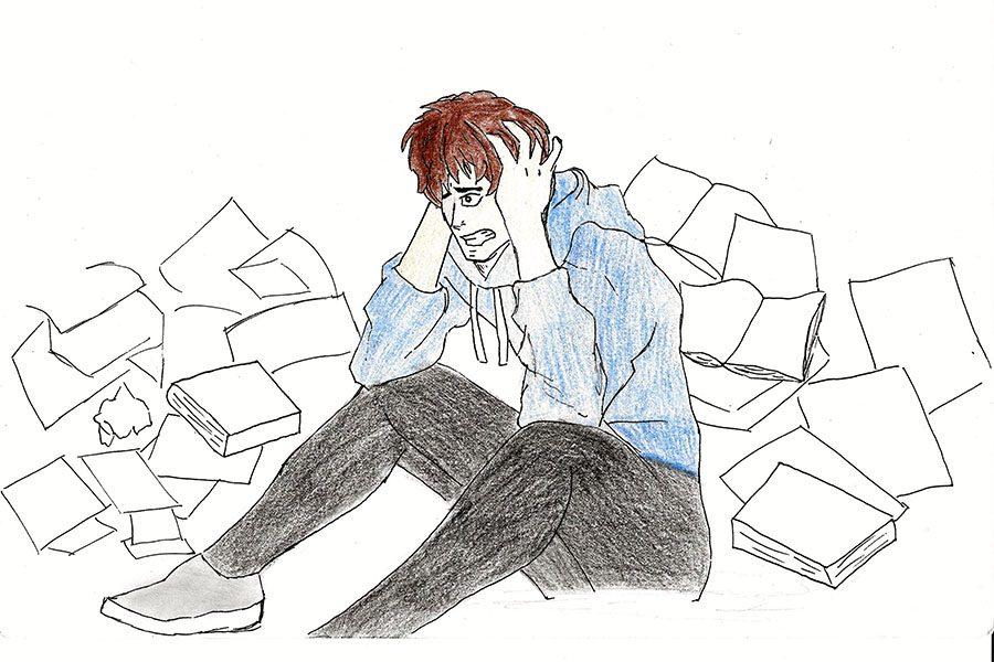900x600 The Stress Of Homework Can Be Overwhelming The Pinion - Stress Sketch