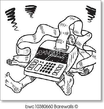 362x382 Art Print Of Tax And Financial Stress Sketch Barewalls Posters - Stress Sketch