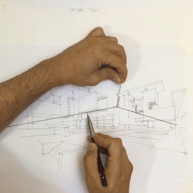 640x640 Ingenious Hack For Sketching With Two Point Perspective Using An - String Sketch