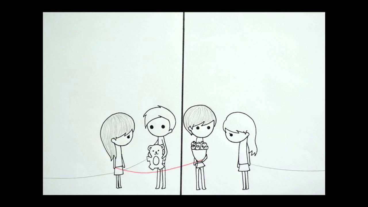 1280x720 Red String Of Fate (Stop Motion Animation) - String Sketch