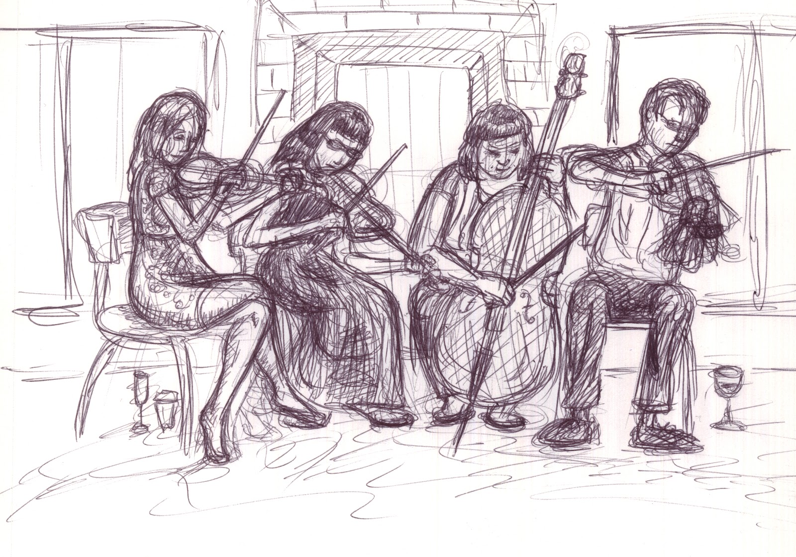 1600x1119 Evilikonography Keeping The Sketch Ability Fit As A Fiddle. - String Sketch