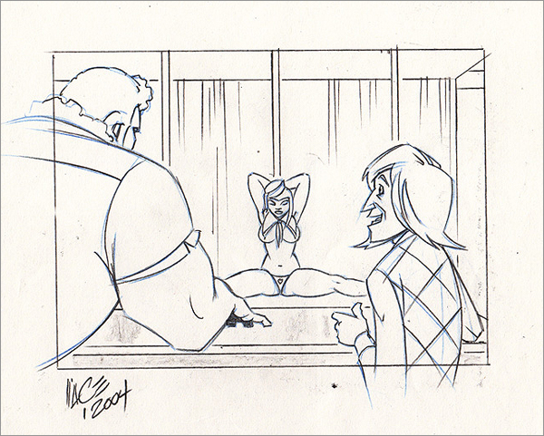 600x481 Mid Life By Douglas Lovelace Venture Bros. Blog - Stripper Sketch