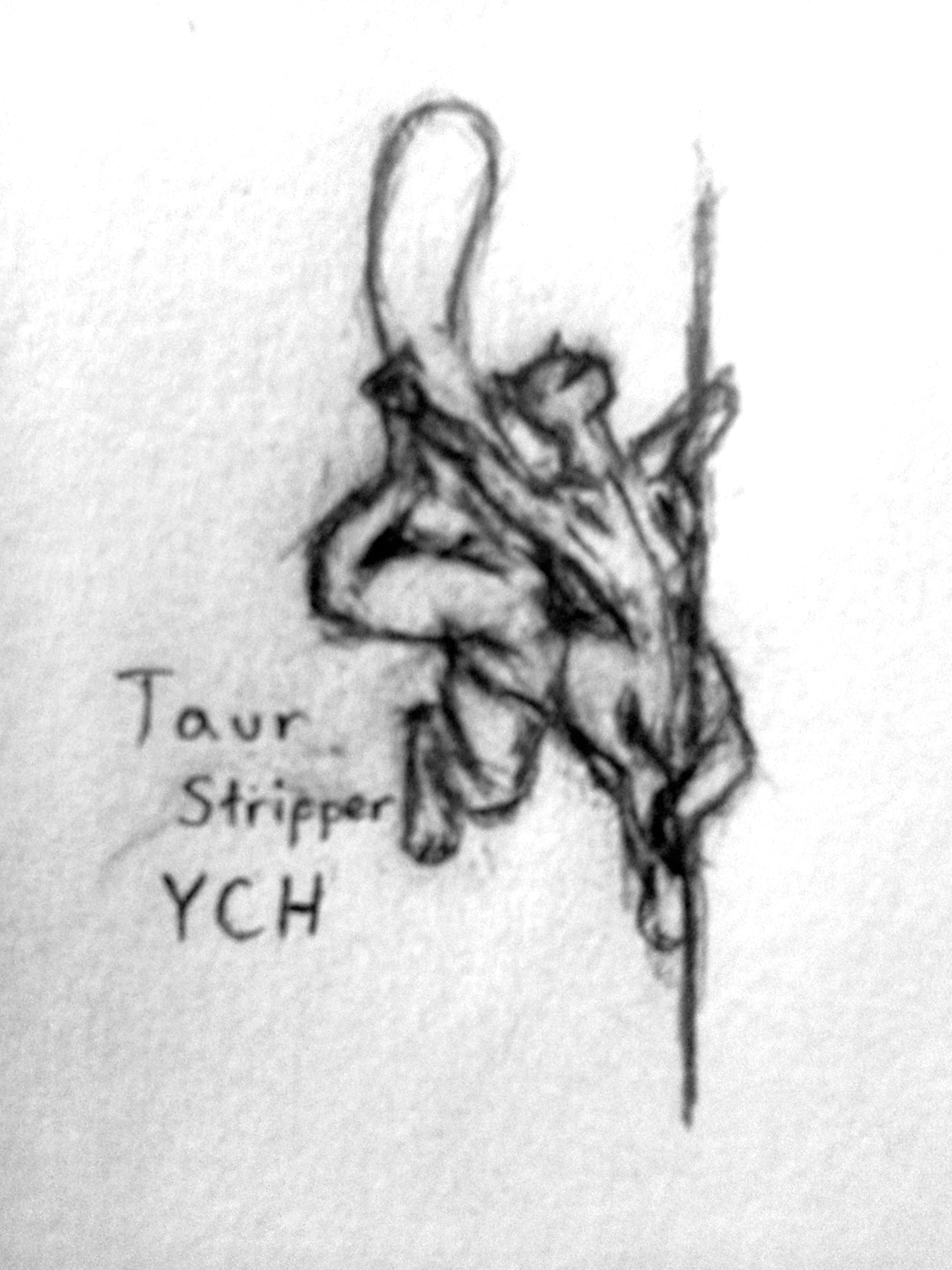 1920x2560 Taur Stripper Weasyl - Stripper Sketch