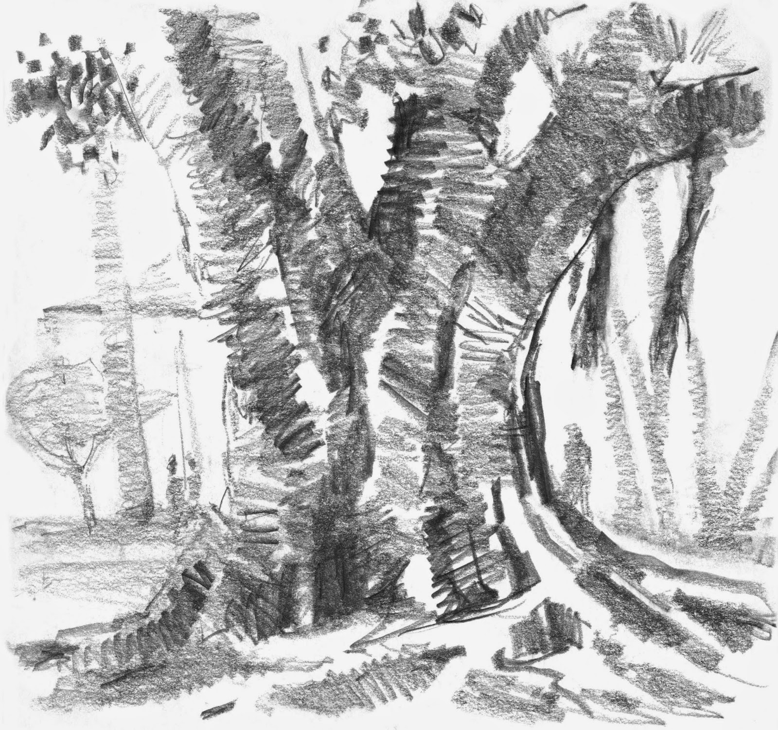 1600x1501 Works In Progress...on Location 2014 - Stroke Sketch