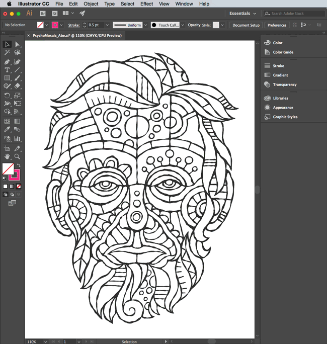 650x684 Drawing Abe, From Paper Sketch To Digital Artwork Create - Stroke Sketch