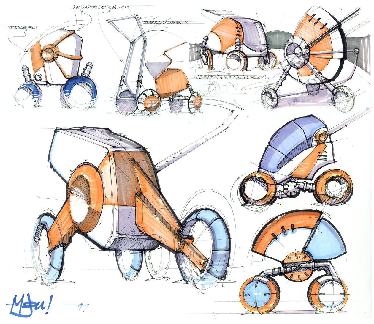 1260x1090 Stroller Sketch - Stroller Sketch