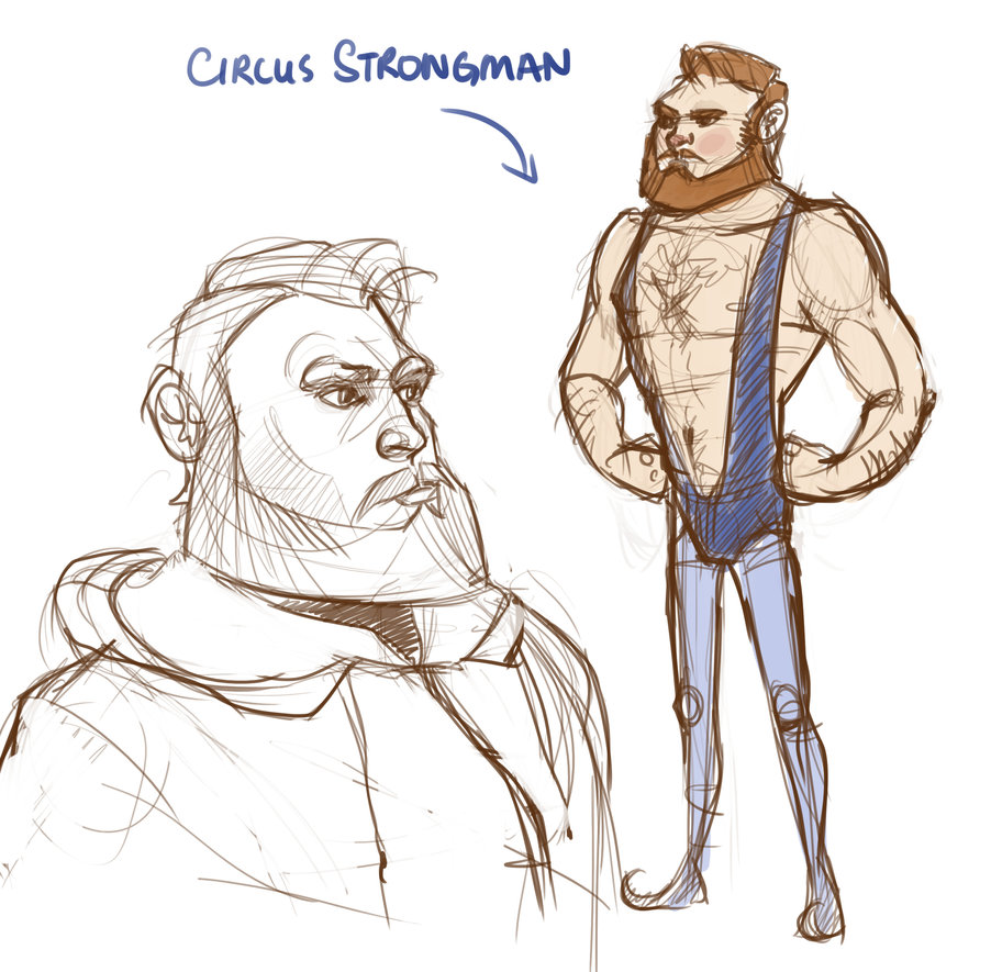 902x885 Strongman Sketch By Artofpan - Strong Man Sketch