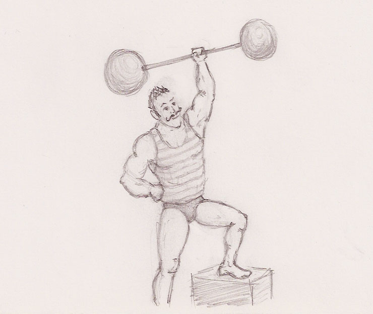 Strong Man Sketch at PaintingValley.com | Explore collection of Strong ...