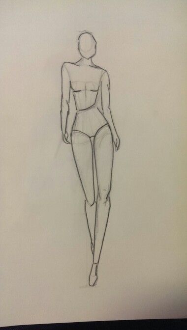 380x672 Fashion Body Structure Sketch Fashion Sketches. Body Template - Structure Sketch