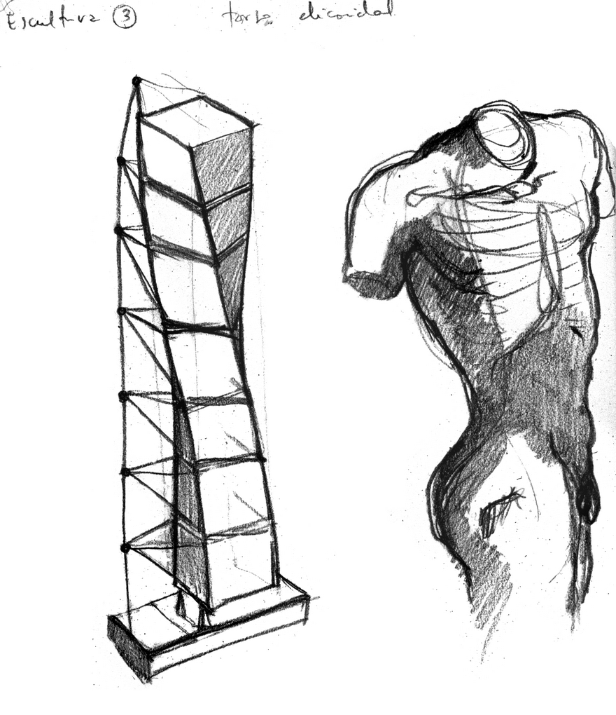 880x1020 Sketching Structure Cmu Architecture 2013 - Structure Sketch