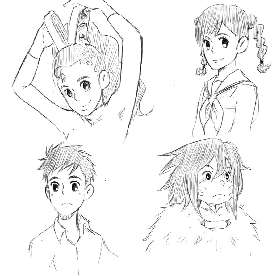 894x894 Studio Ghibli Random Sketches By Dumplingzowo - Studio Ghibli Sketches