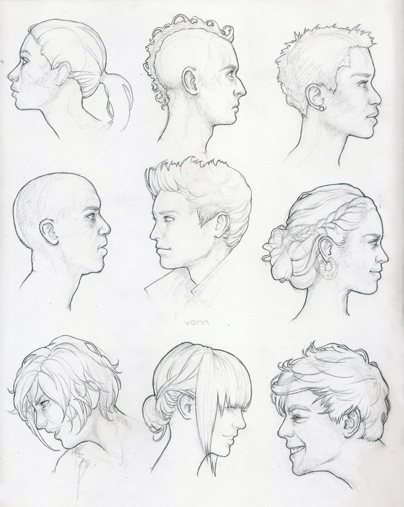798x1002 Profile Study Sketches By Tvonn9 - Study Sketch