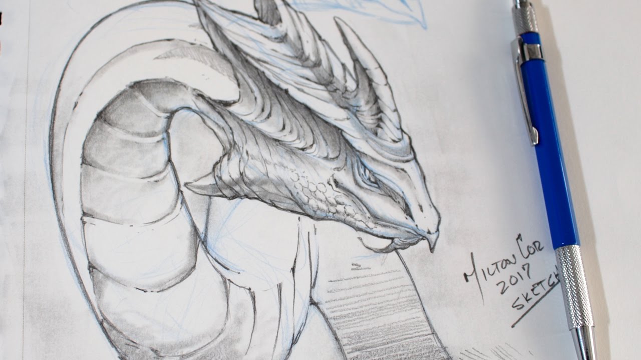 1280x720 Dragon Sketching - Study Sketch