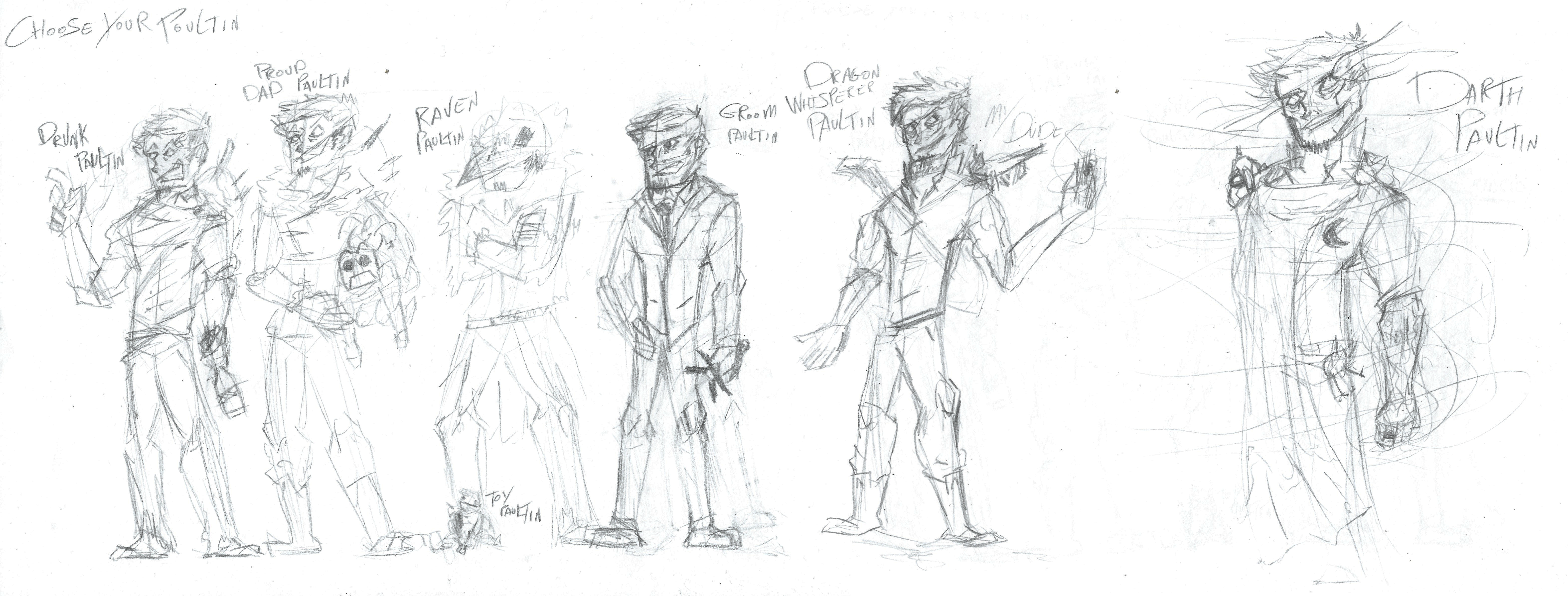 6282x2390 Choose Your Paultin (Some Stupid Sketches I Made For Fun - Stupid Sketches