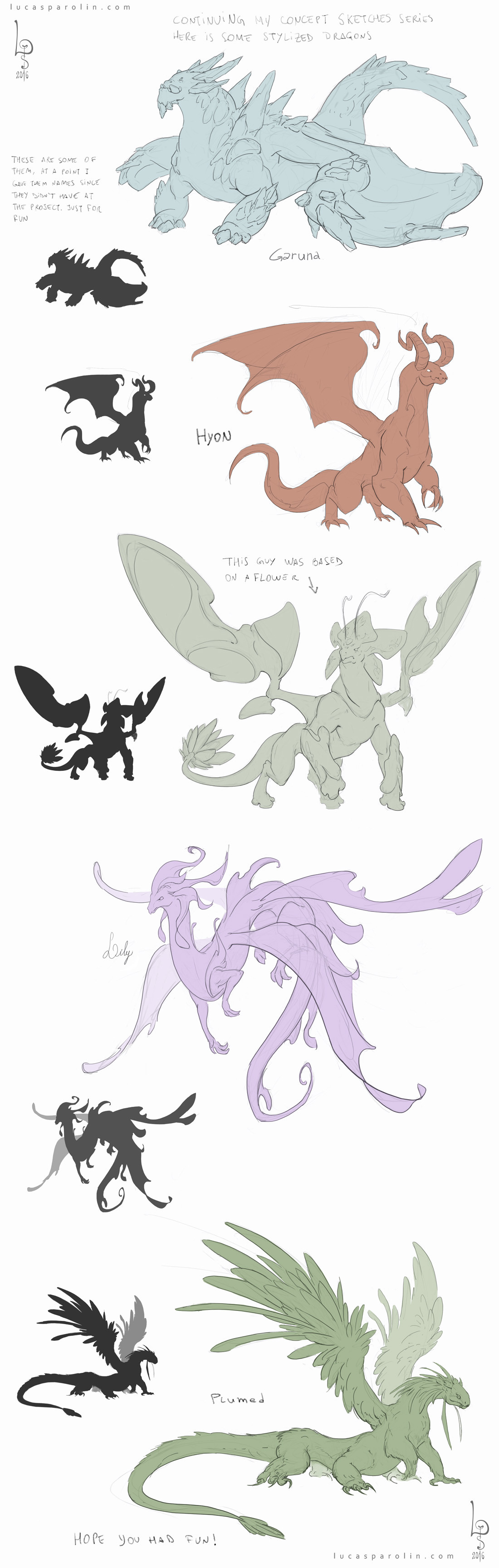 1100x3458 Lucas Parolin - Stylized Sketches