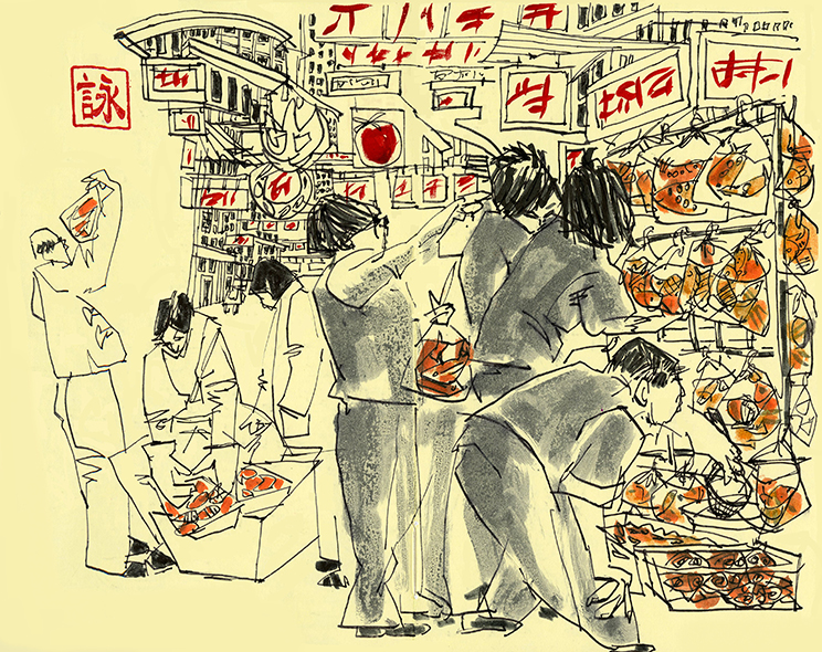 744x590 Stylized Travel Sketches Of Stories And Scenes By Melanie Reim - Stylized Sketches