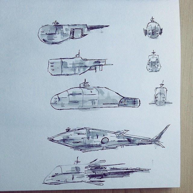 640x640 Submarine Sketches. - Submarine Sketch