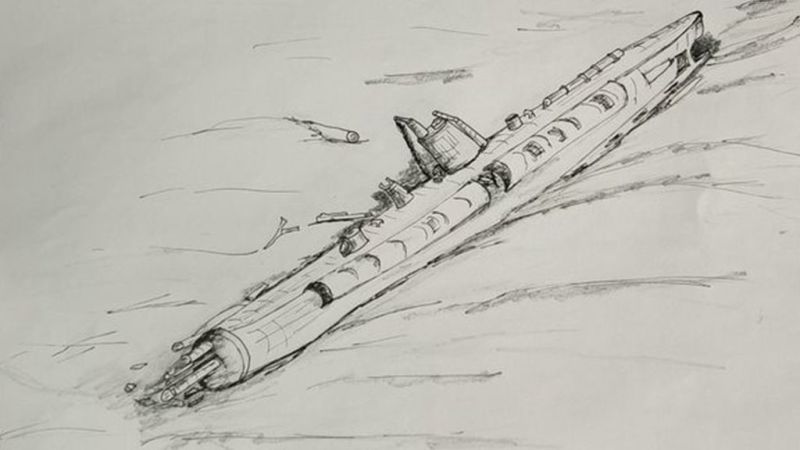 800x450 Sunken German Submarine From Wwi Likely Contains Remains Of 23 Sailors - Submarine Sketch