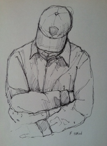 444x606 Subway Sketch Drawing Nyc - Subway Sketch