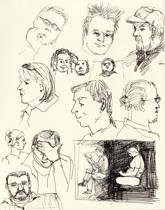 631x800 Doodleheads, Subway Sketching, Patience Jana Bouc, Artist - Subway Sketch