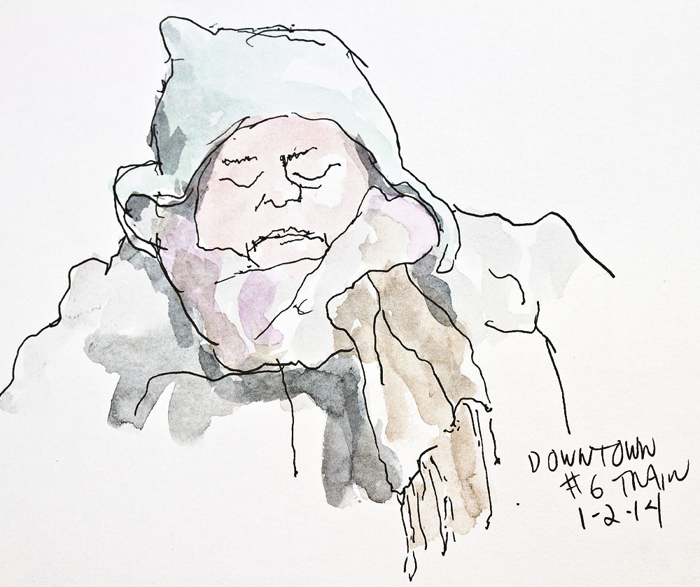 1000x839 New York City Urban Sketchers Subway Sketching - Subway Sketch