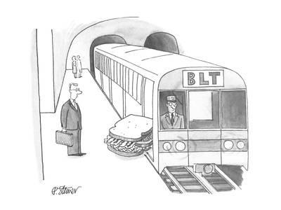 400x300 Subway Train Blt Lets Off Large Sandwich. - Subway Train Sketch