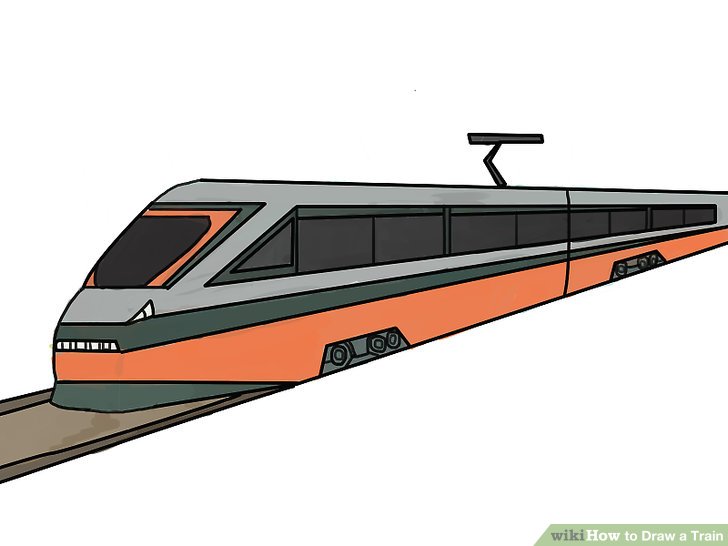 728x546 4 Ways To Draw A Train - Subway Train Sketch