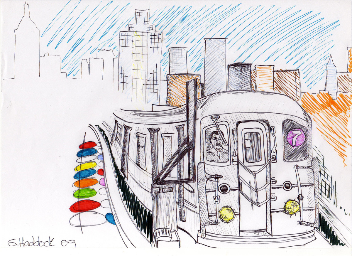 1200x872 Artslant - Subway Train Sketch