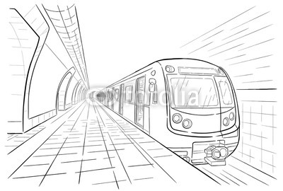 400x270 Hand Drawn Sketch Subway Station Buy Photos Ap Images Detailview - Subway Train Sketch