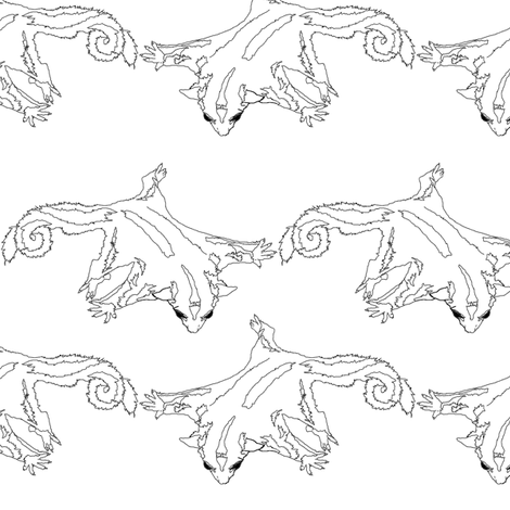470x470 Black Sketch Sugar Glider Wallpaper - Sugar Sketch