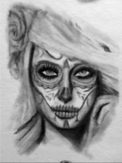 480x640 Sugar Skull Girl Ig Top 10 By Moemanreese - Sugar Skull Girl Sketch
