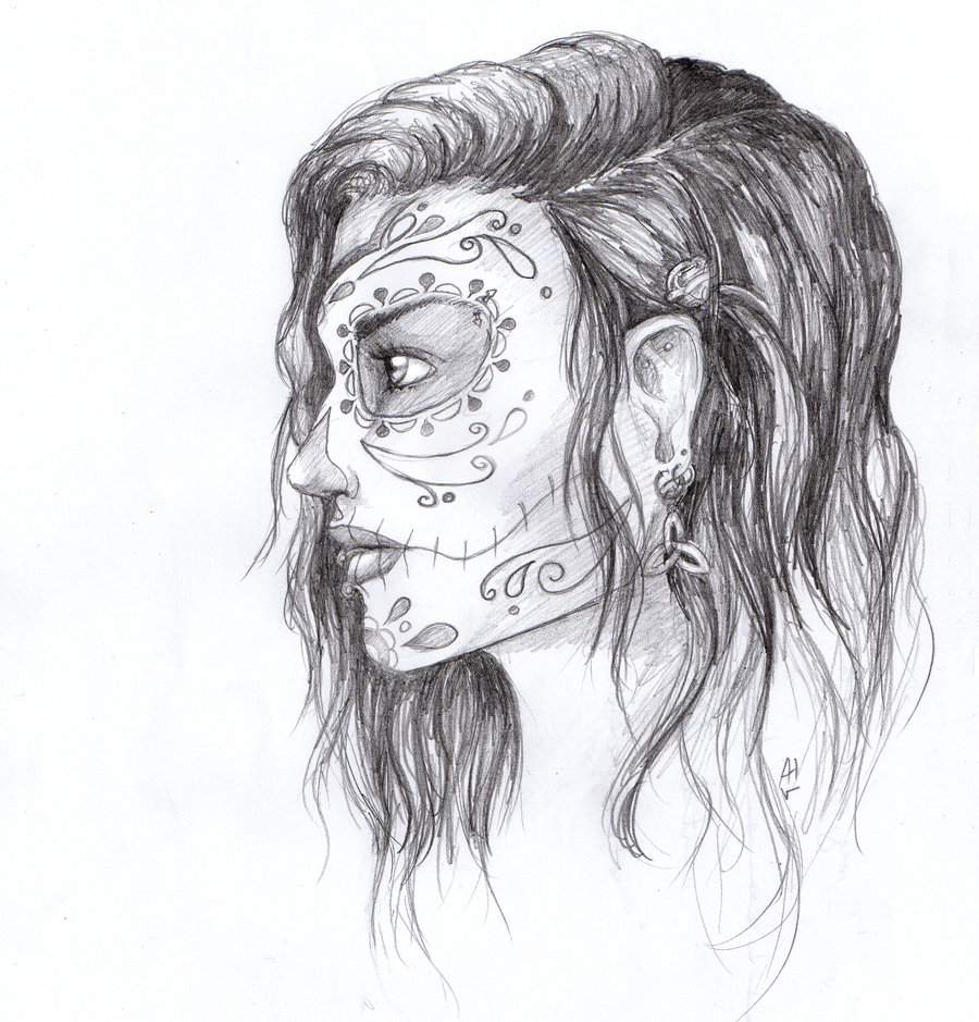 900x939 Sugar Skull Sketch By Jackiehj - Sugar Skull Sketch