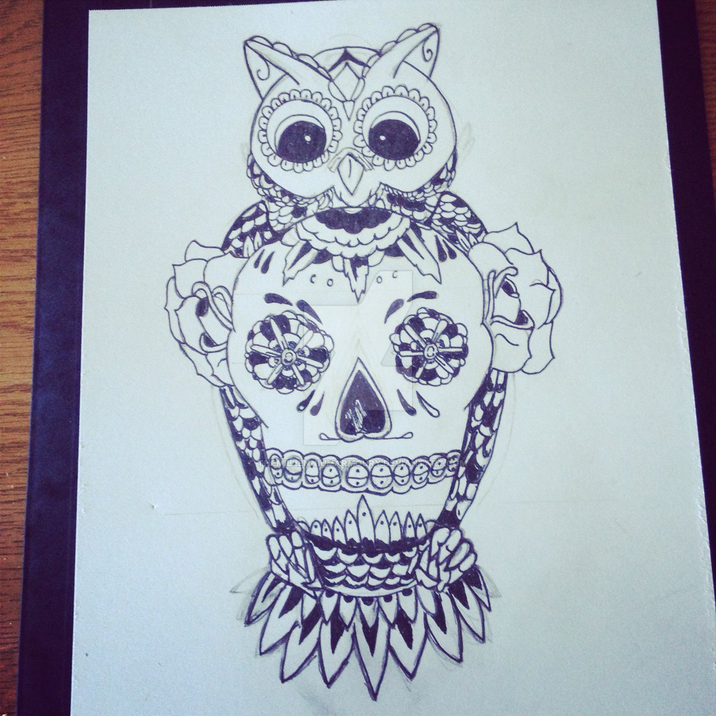 Sugar Skull Tattoo Sketch at PaintingValley.com | Explore collection of ...