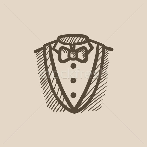 600x600 Male Suit Sketch Icon. Vector Illustration Andrei Krauchuk - Suit Sketch