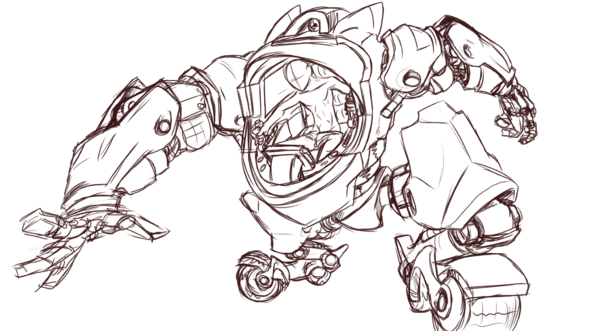 590x331 Mech Suit (Sketch) By Topspinthefuzzy On Newgrounds - Suit Sketch