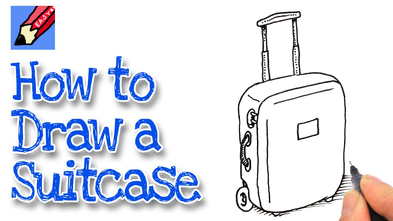 1280x720 How To Draw A Suitcase Real Easy - Suitcase Sketch