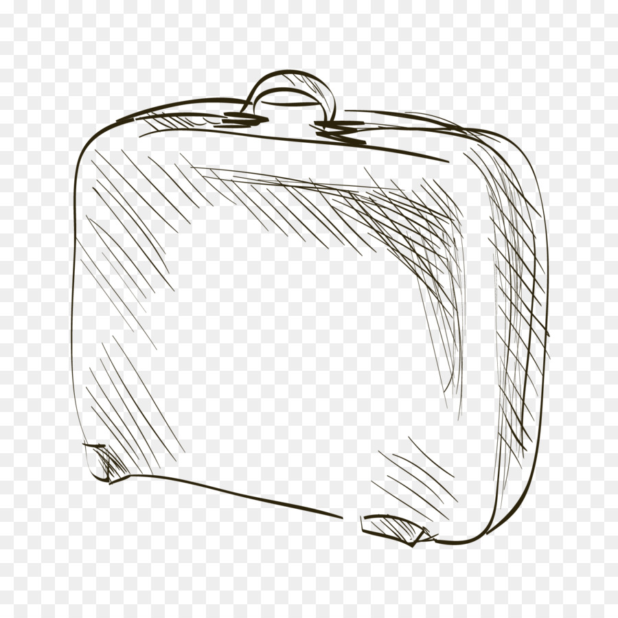 900x900 Paper Suitcase Drawing - Suitcase Sketch