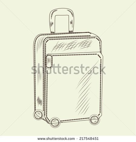 450x470 Travel Drawing Bag 23 Best Kvky Men Travel Bags Neck Pouch - Suitcase Sketch