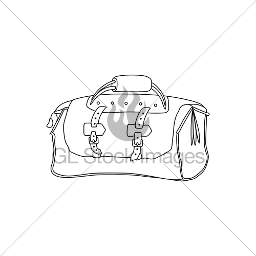 500x500 Vector Illustration Of Travel Bag. Hand Drawn Sketch Suit... Gl - Suitcase Sketch