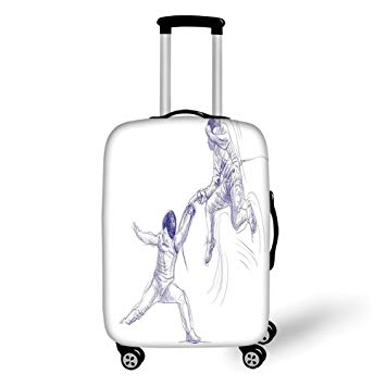 355x355 Travel Luggage Cover Suitcase Protector, Sports - Suitcase Sketch