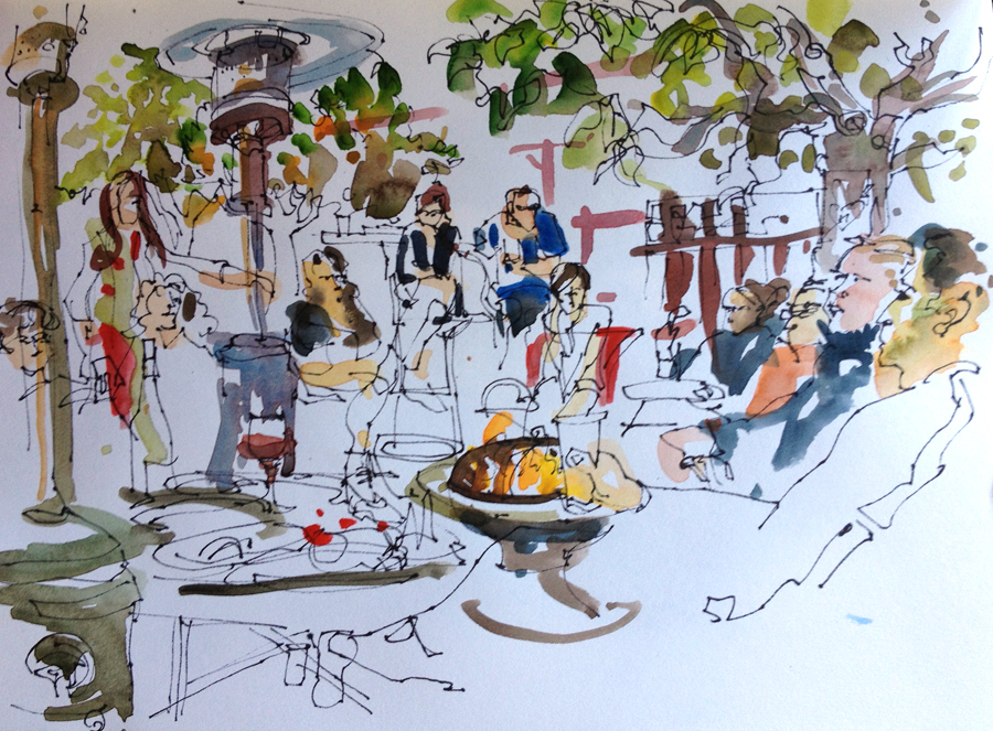 900x663 The End Of Soccer Season, The Start Of Barbecue Season Sketch - Summer Season Sketch