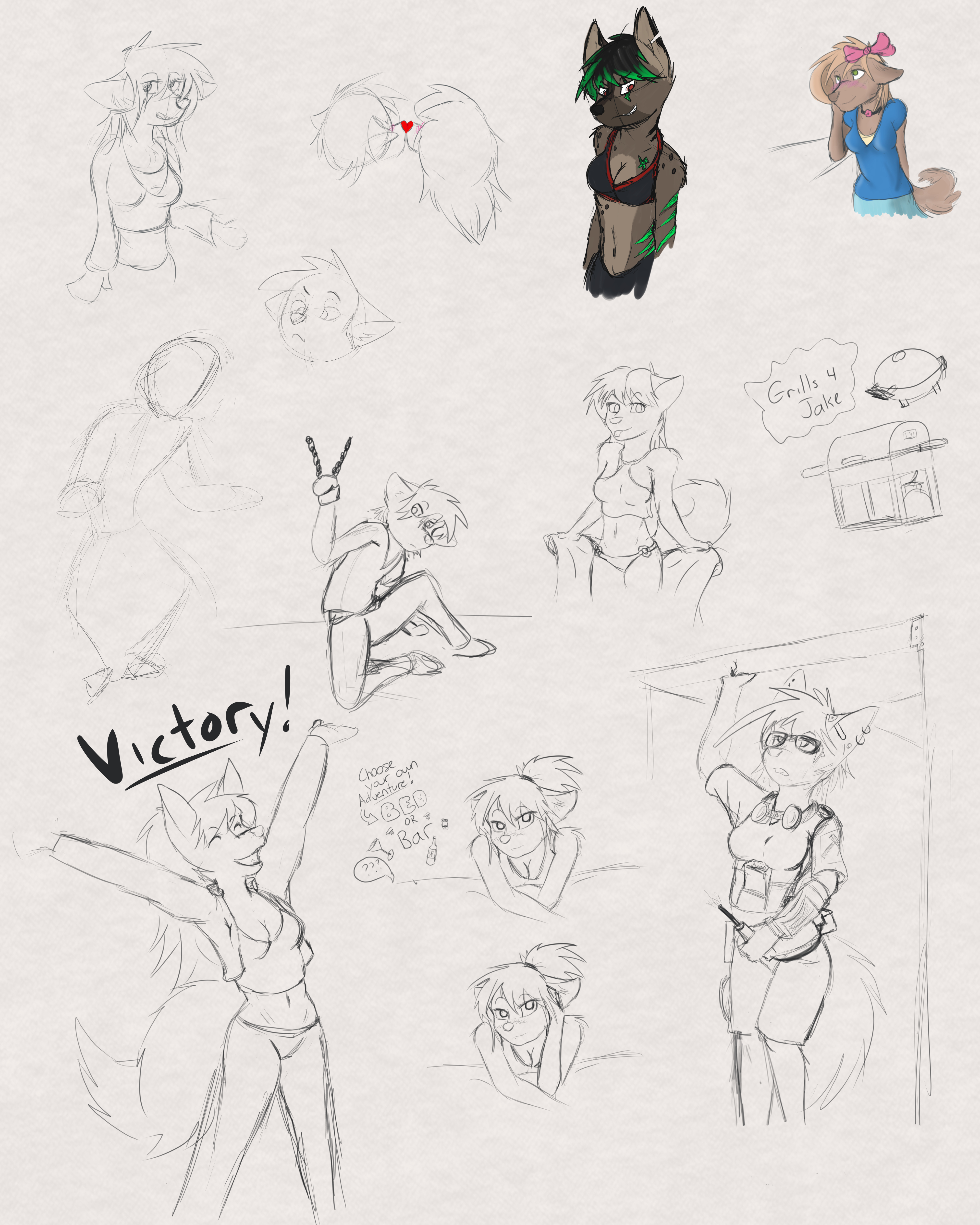 4000x5000 Summer Sketches Weasyl - Summer Sketches