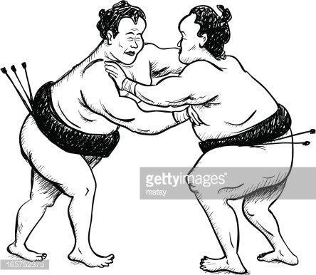 444x386 Sumo Sketch Premium Clipart - Sumo Sketch